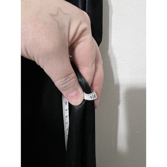 VTG Prom Dress Maxi Y2K 90s Beaded 2 Pc Black Gothic Grunge Goth Romantic Satin - Picture 16 of 16